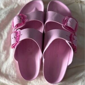 Birkenstock Pink Slide Sandals